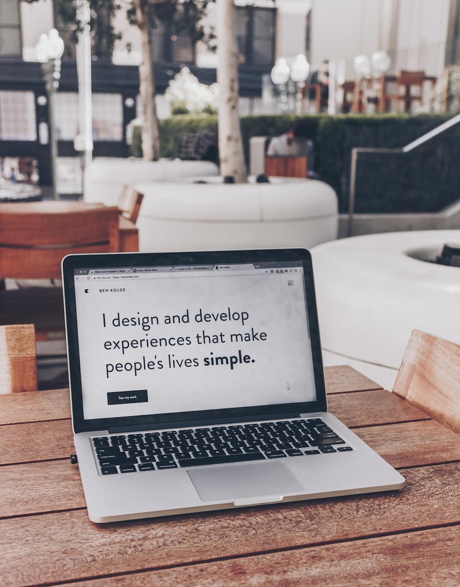 Modern website design displayed on a laptop screen